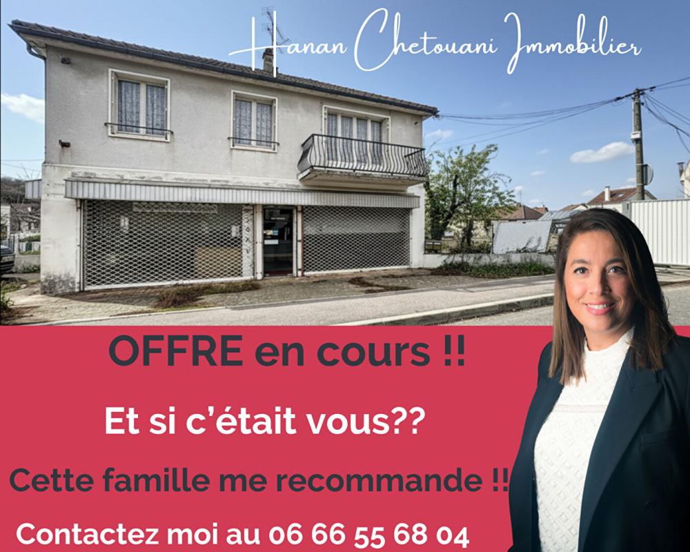 Centre-ville d'Igny Local commercial + F4 + Terrain constructible de 665 m² ? Projet collectif possible !